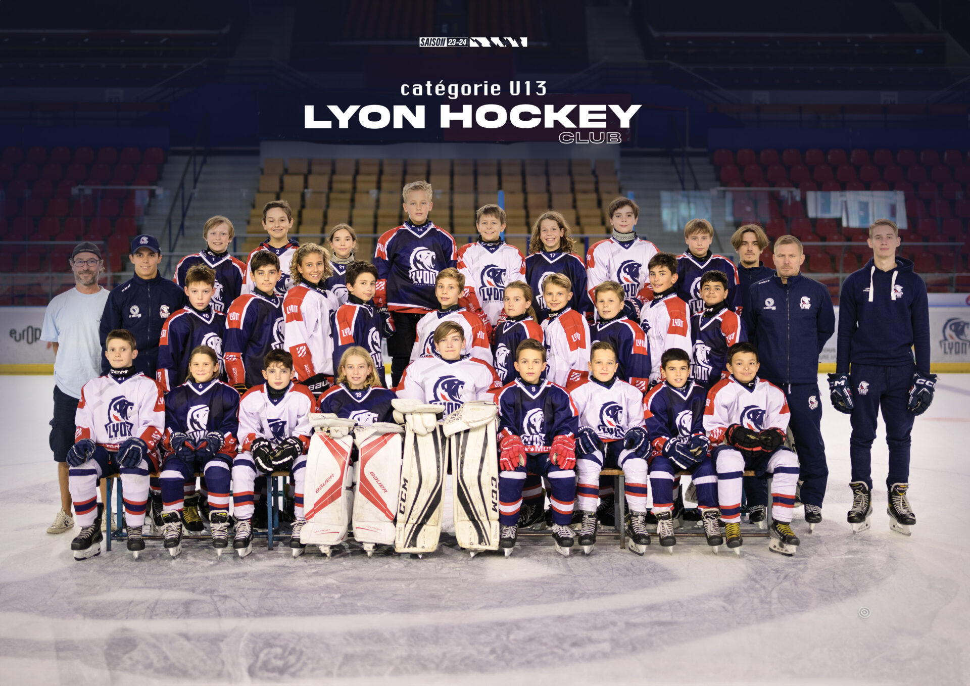 Photo equipe u13 2023 2024 Lyon Hockey Club