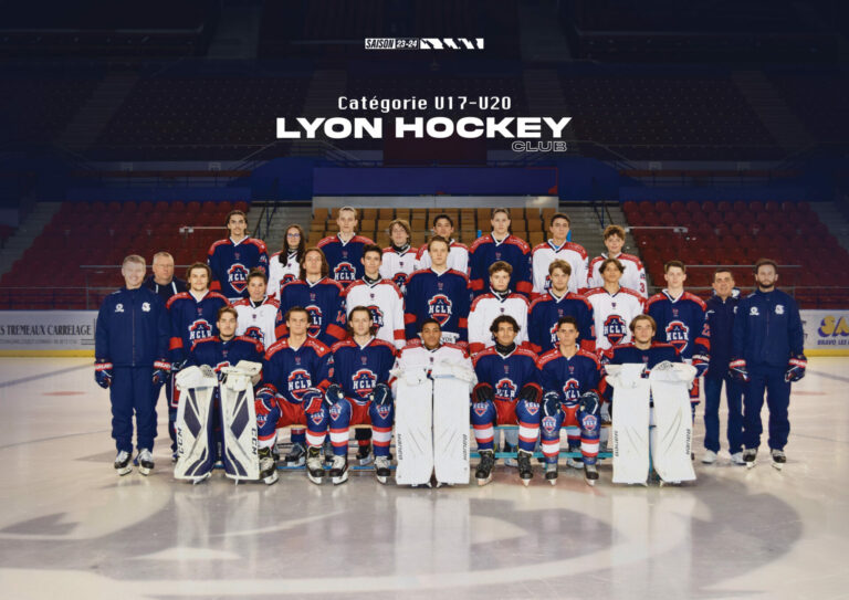 Photo équipe u17 u20 2023 2024 Lyon Hockey Club