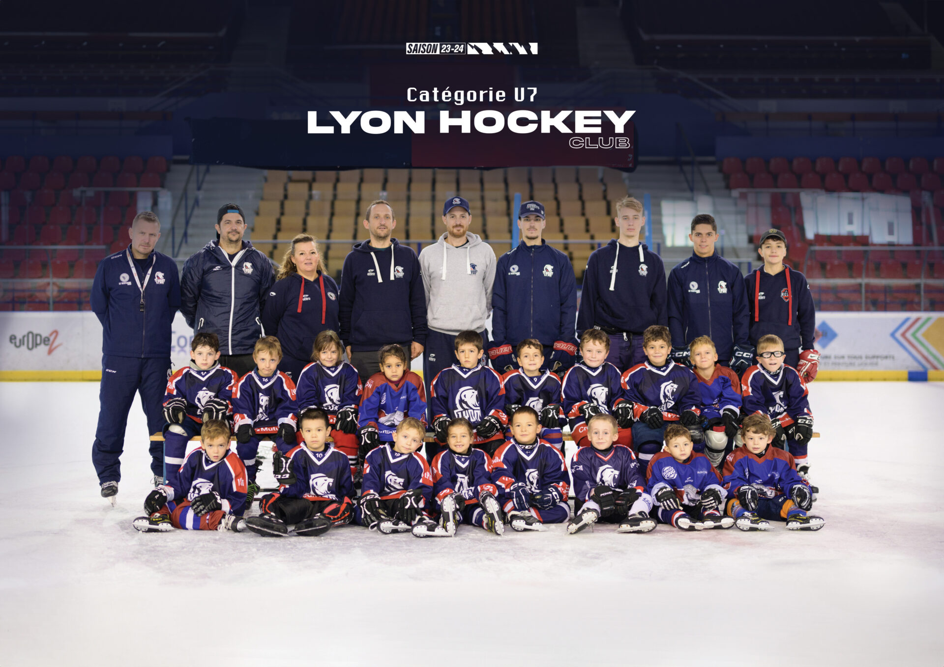 Photo équipe u7 2023 2024 Lyon Hockey Club