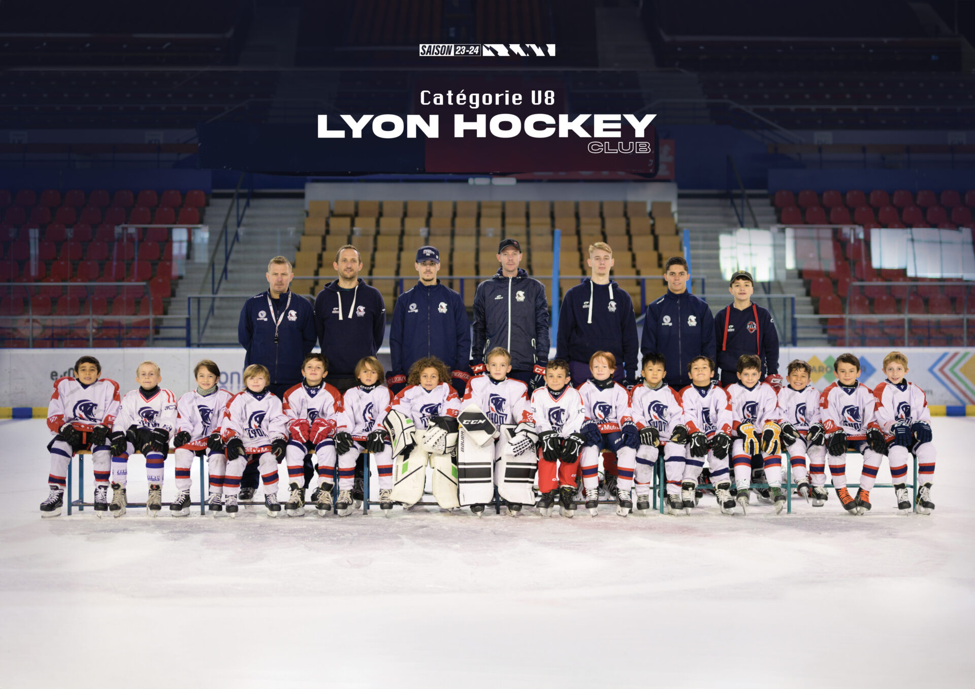 Photo équipe u8 2023 2024 Lyon Hockey Club