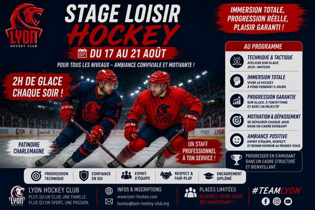 Plaquette stage d'été loisir lyon hockey club 2026