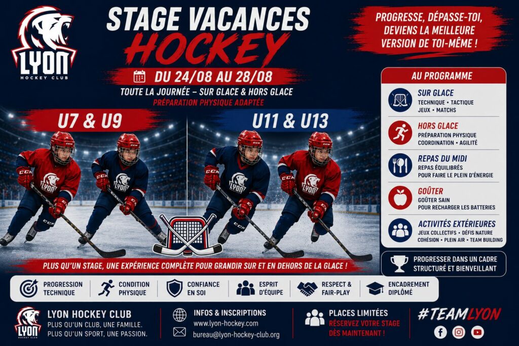 Plaquette stage d'été u7 à u13 lyon hockey club 2026
