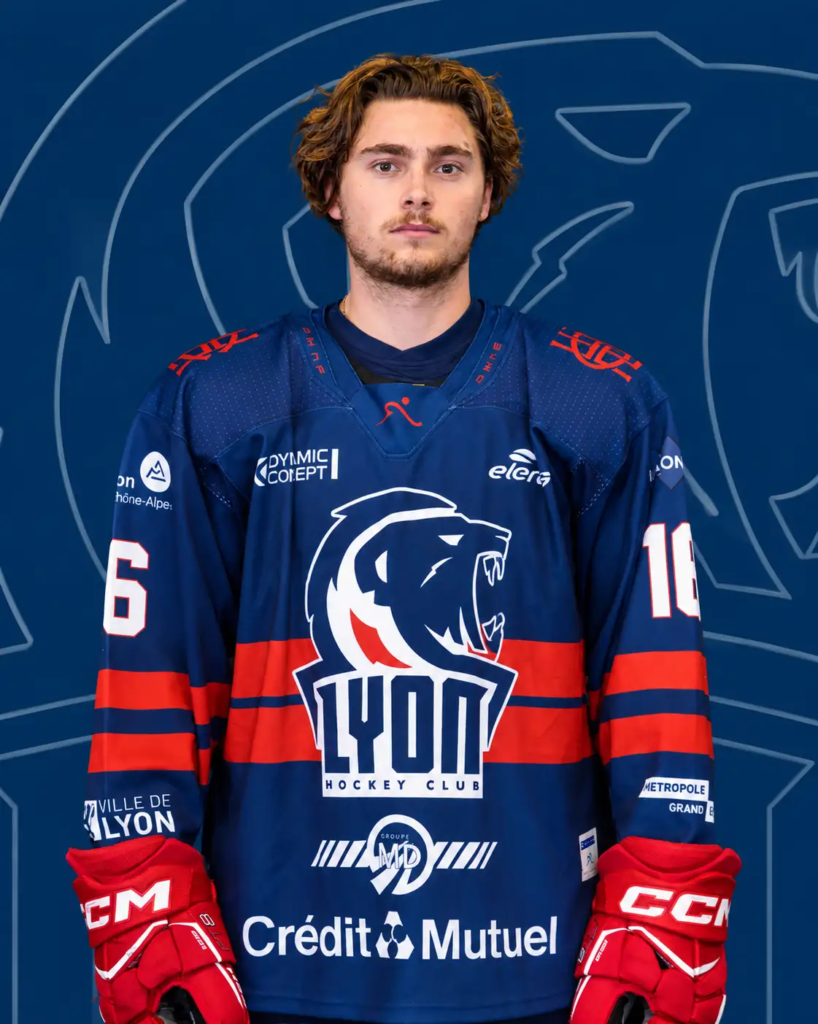 Portrait du joueur de hockey lyonnais