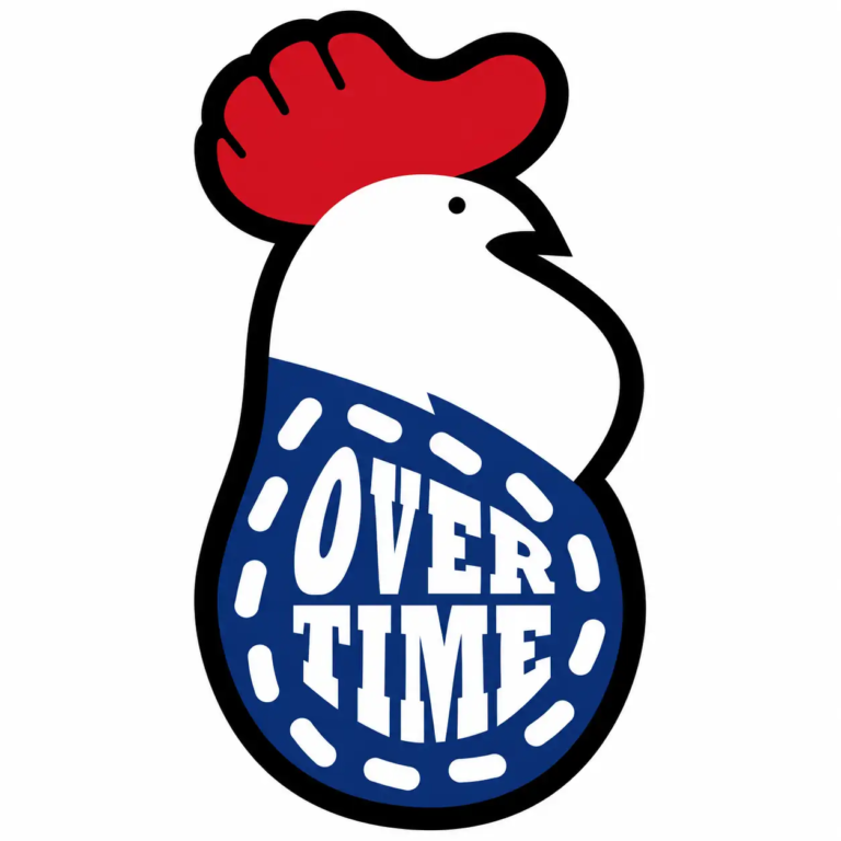 Logo de coq OVER TIME restauré