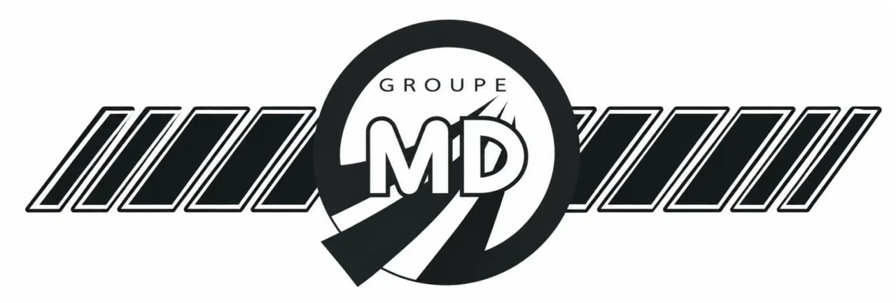 Logo GROUPE MD restauré sur fond blanc