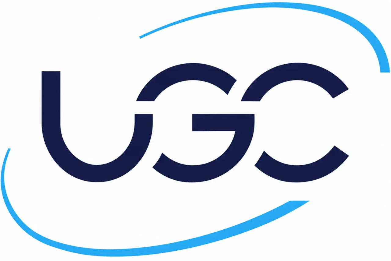 Logo UGC bleu sur fond blanc
