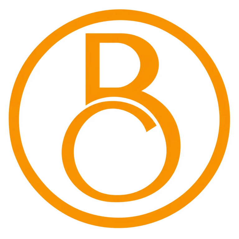 Monogramme orange minimaliste